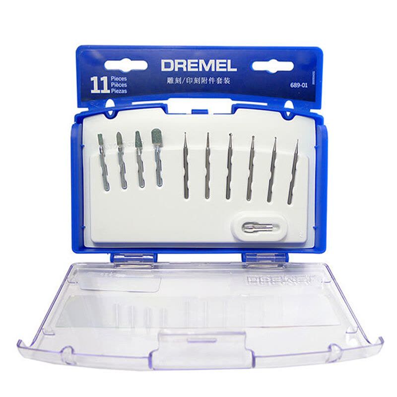 [苏宁自营]琢美(DREMEL)电磨机 电机配件 雕刻机 玉石雕刻机 11件附件套装图片