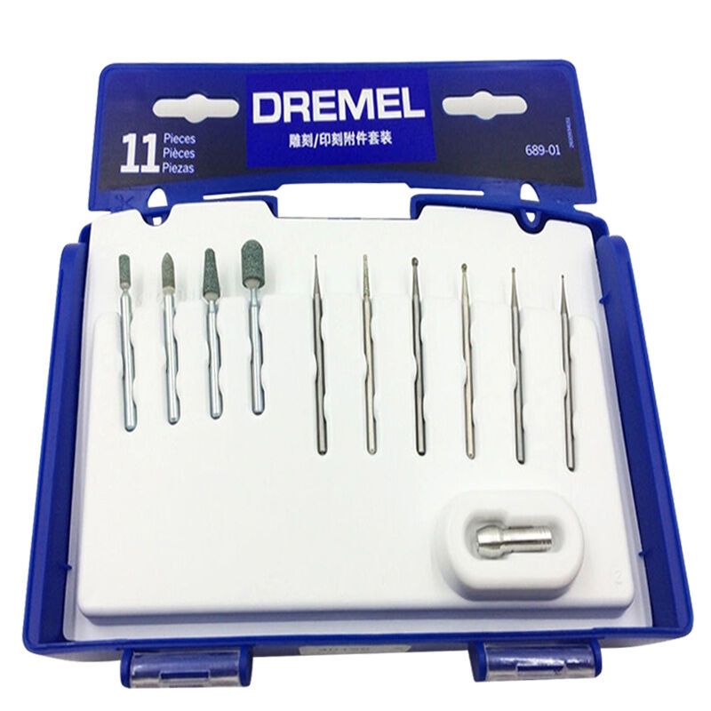 [苏宁自营]琢美(DREMEL)电磨机 电机配件 雕刻机 玉石雕刻机 11件附件套装