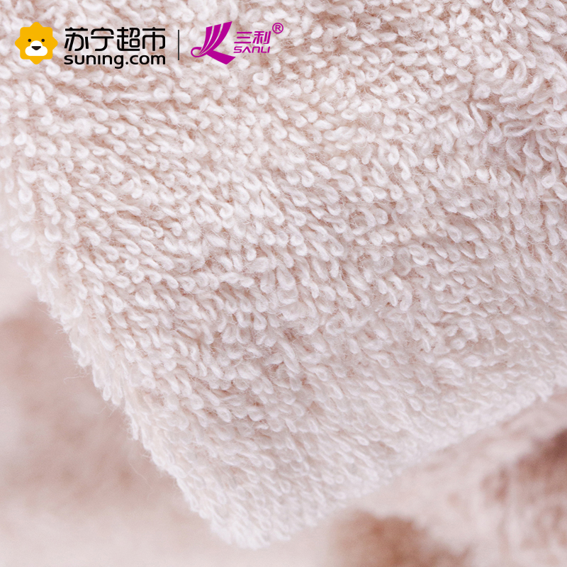三利 有机棉儿童浴袍 A类安全标准婴幼儿用品 连帽系带式纯棉洗澡浴衣