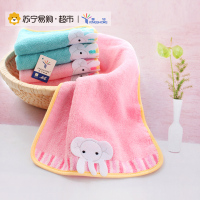 金号纯棉毛巾 加厚柔软卡通童巾 宝宝洗脸毛巾 48*25cm 小鱼绿