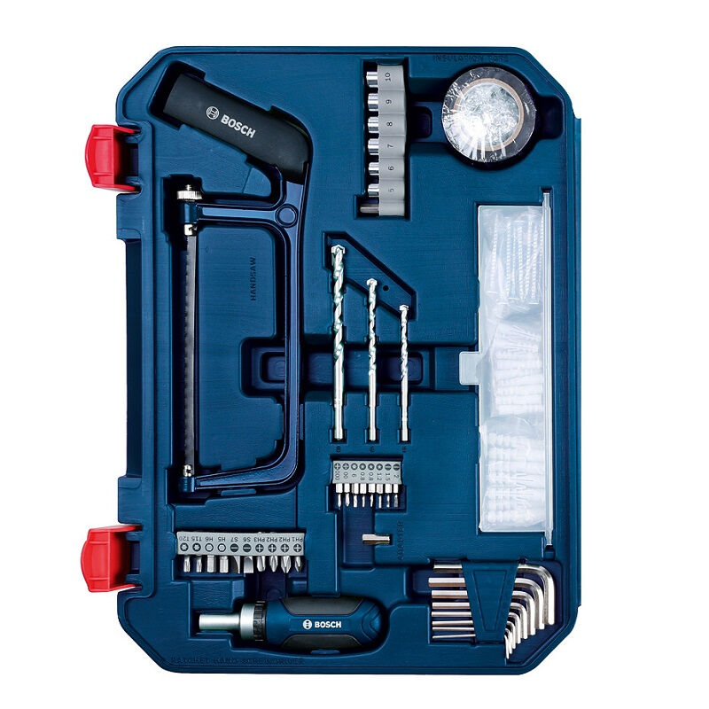 [苏宁自营]博世(BOSCH)家用套装 家用多功能五金工具箱108件套