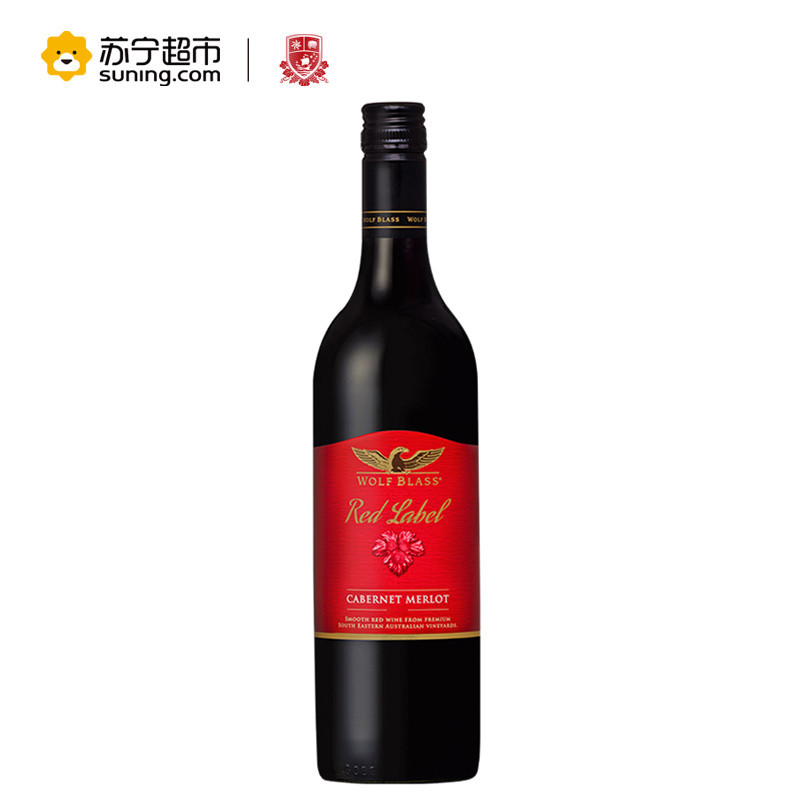 纷赋红牌赤霞珠梅洛干红葡萄酒750ml 单支装
