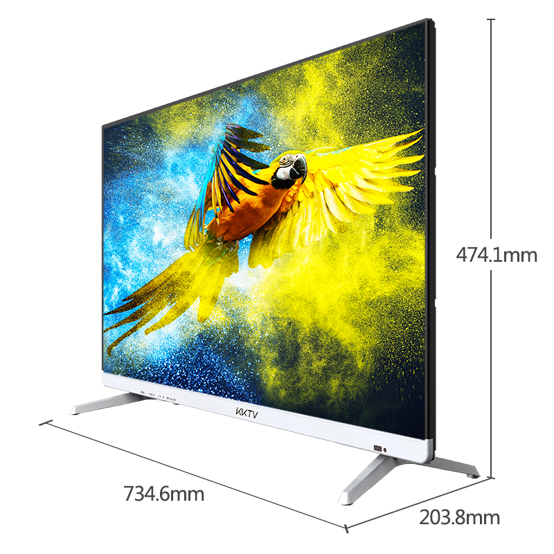 KKTV K32W 32英寸64位平板液晶智能电视机(黑色)