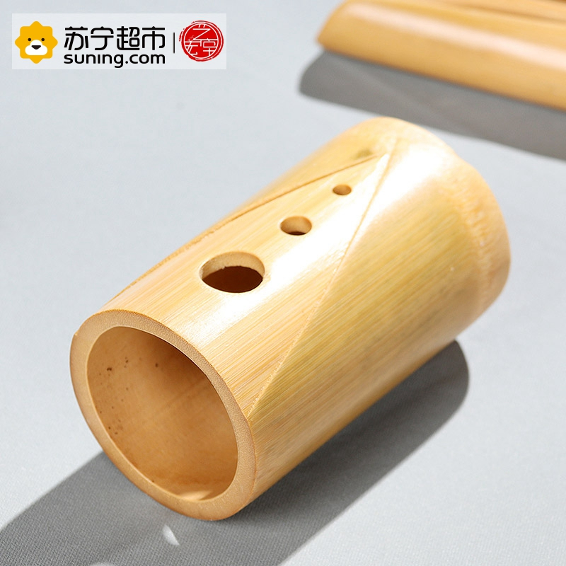 艺宏堂茶具茶道六君子 艺宏堂竹制茶道六君子配件功夫茶具 本色三孔竹茶道六君子