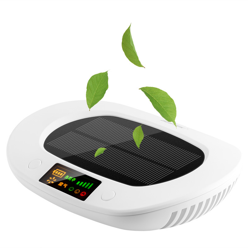 百事泰车载空气净化器 太阳能负离子净化器BTCP01白色