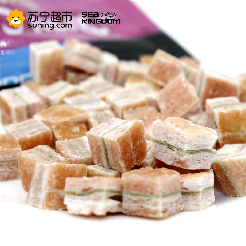 海鲜王国(Sea Kingdom)宠物猫咪猫零食(三文鱼丁)30g