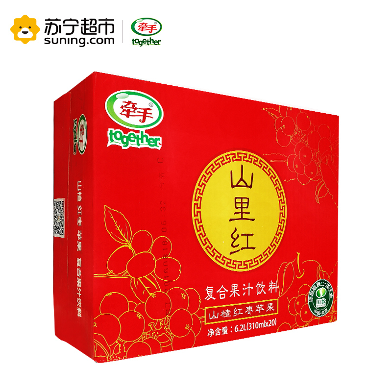 牵手果汁 山里红饮料 复合果汁饮料 310ml*20罐整箱