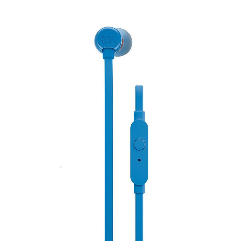 JBL T110 立体声入耳式耳机耳麦 运动耳机 电脑游戏耳机 有线耳机带麦可通话 梦幻蓝高清大图
