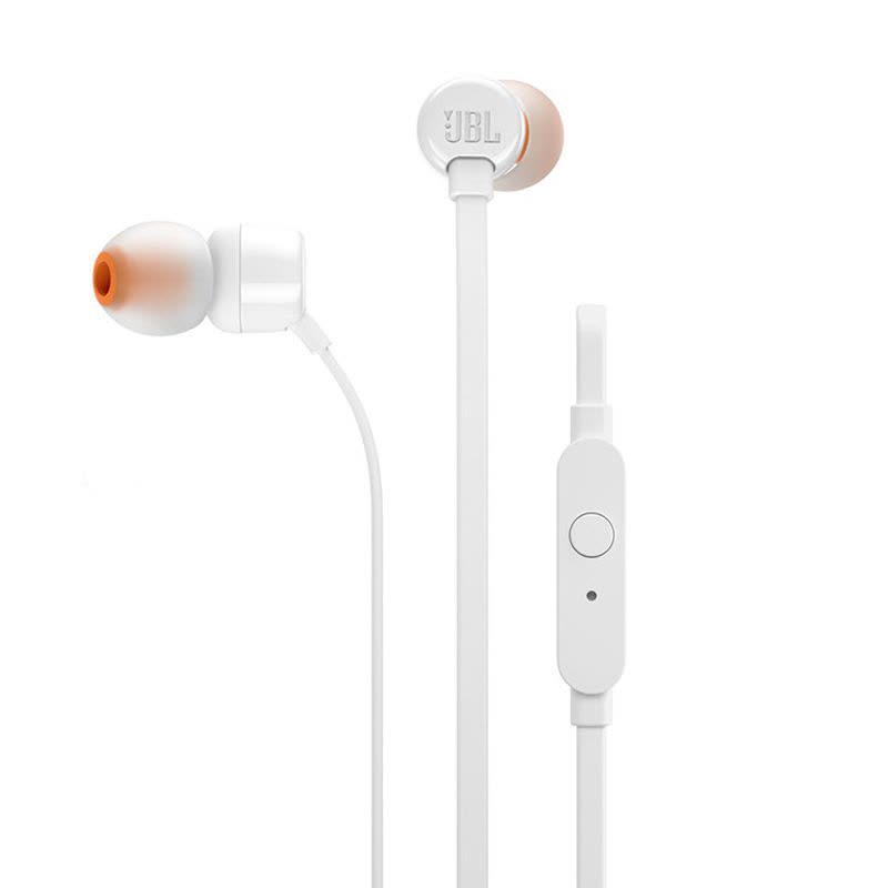 JBL T110 立体声入耳式耳机耳麦 运动耳机 电脑游戏耳机 有线耳机带麦可通话 珍珠白图片