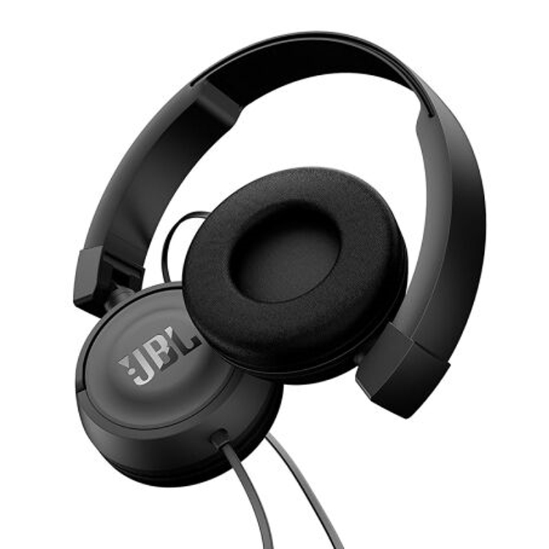 新品 JBL T450头戴音乐耳机安卓苹果通用线控耳机-黑色
