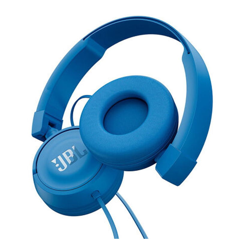 新品 JBL T450头戴音乐耳机安卓苹果通用线控耳机-蓝色