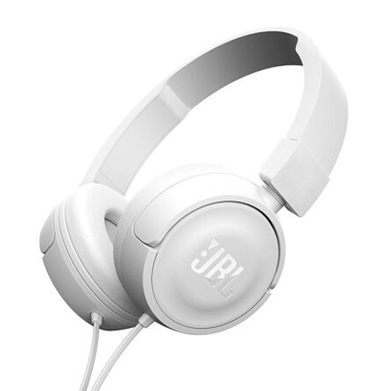 新品 JBL T450头戴音乐耳机安卓苹果通用线控耳机-白色
