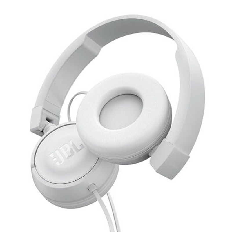 新品 JBL T450头戴音乐耳机安卓苹果通用线控耳机-白色