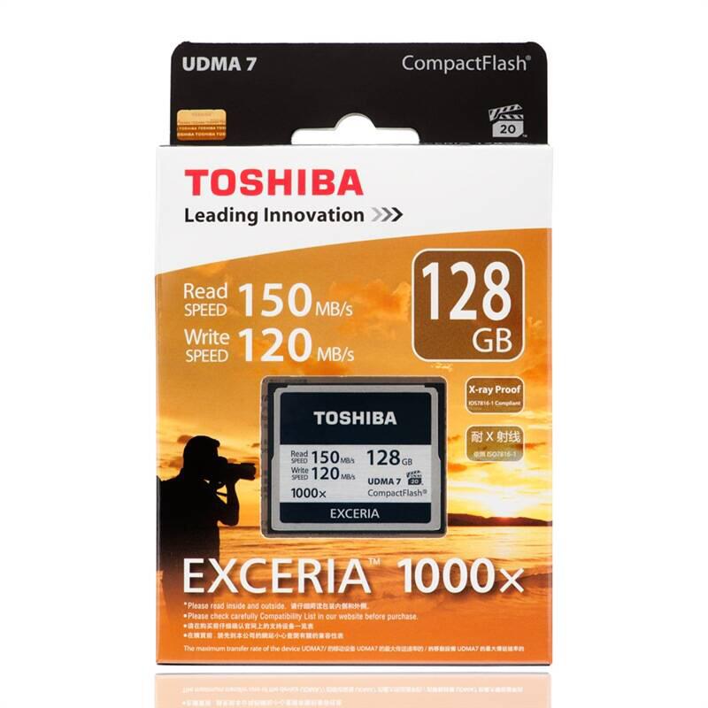 东芝(TOSHIBA)CF卡 128GB 1000X读150MB/s写120MB/s单反相机存储卡