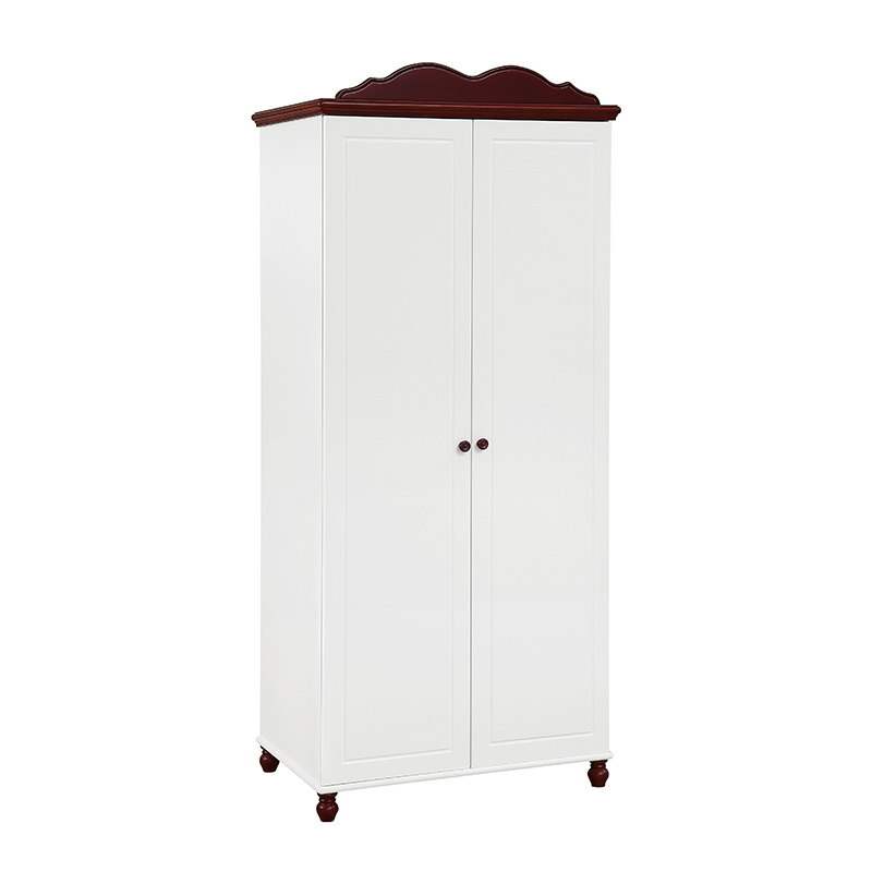 酷漫居儿童家具地中海松木儿童收纳衣柜衣橱男女孩松木家具二门衣柜