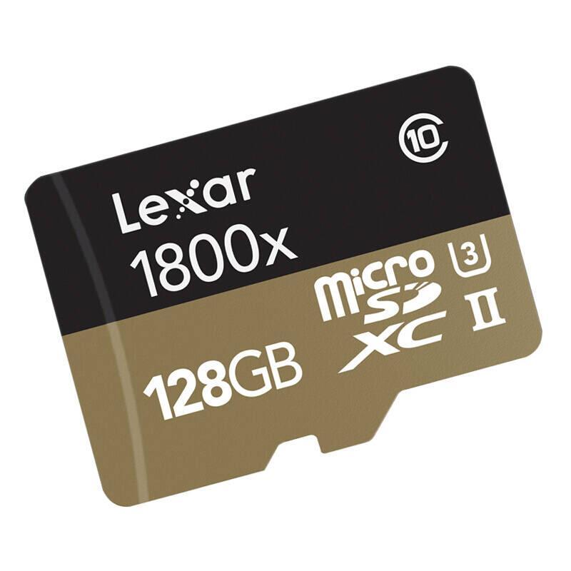 雷克沙(Lexar)TF卡 128GB 1800X 270MB/s大疆无人机 Gopro运动相机 手机存储卡(配读卡器)