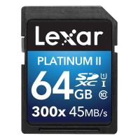 雷克沙(Lexar)SD卡 64GB 300X 读45MB/s相机存储卡