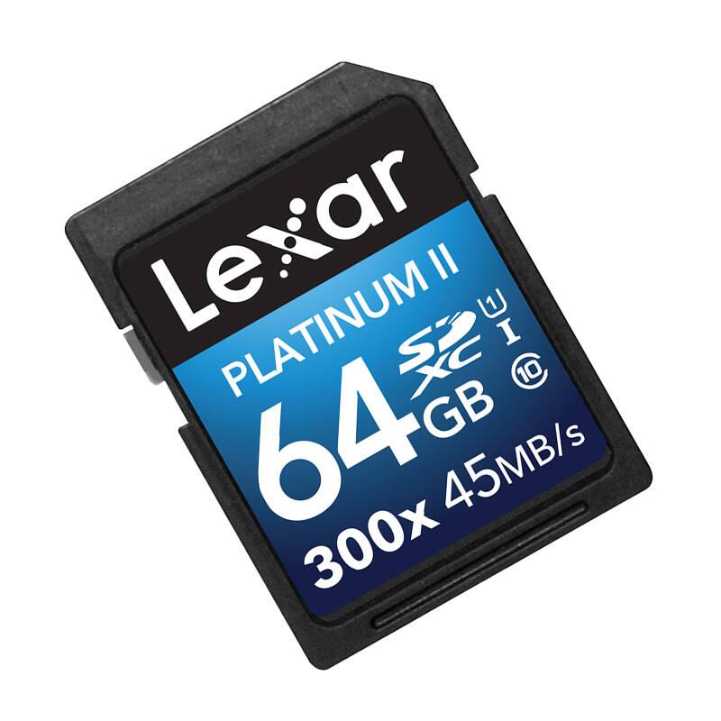 雷克沙(Lexar)SD卡 64GB 300X 读45MB/s相机存储卡