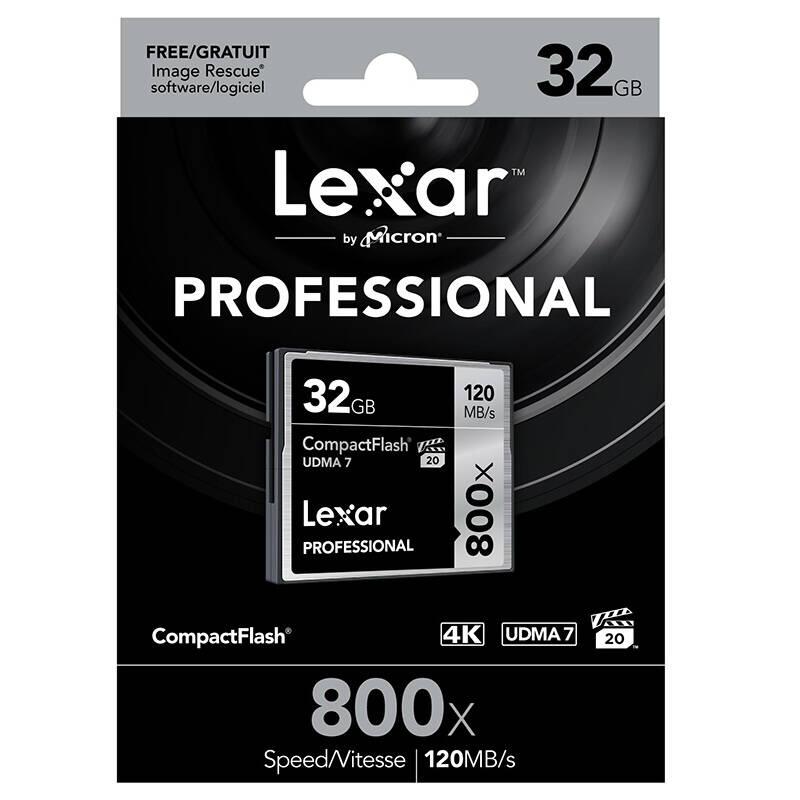 雷克沙(Lexar)CF卡 32GB 800X读120MB/s写45MB/s单反相机存储卡