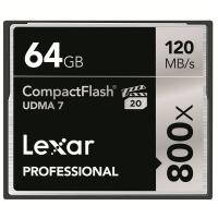 雷克沙(Lexar)CF卡 64GB 800X读120MB/s写45MB/s单反相机存储卡
