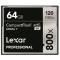 雷克沙(Lexar)CF卡 64GB 800X读120MB/s写45MB/s单反相机存储卡