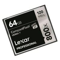 雷克沙(Lexar)CF卡 64GB 800X读120MB/s写45MB/s单反相机存储卡