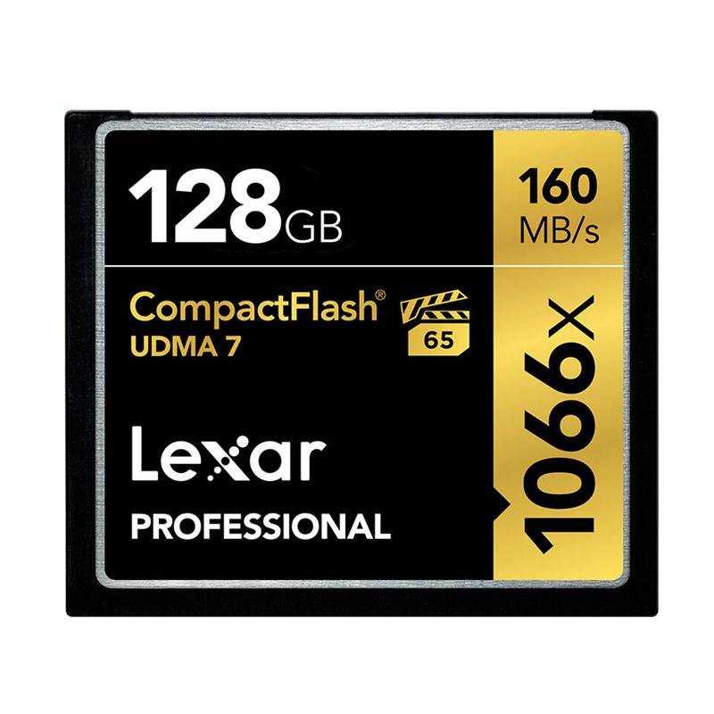 雷克沙Lexar CF卡128GB 1066X读160M写155M单反相机存储卡