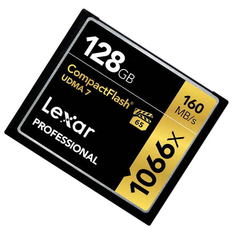 雷克沙Lexar CF卡128GB 1066X读160M写155M单反相机存储卡