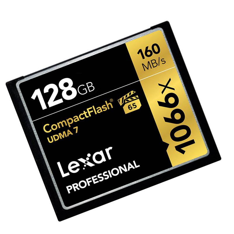 雷克沙Lexar CF卡128GB 1066X读160M写155M单反相机存储卡