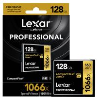 雷克沙Lexar CF卡128GB 1066X读160M写155M单反相机存储卡