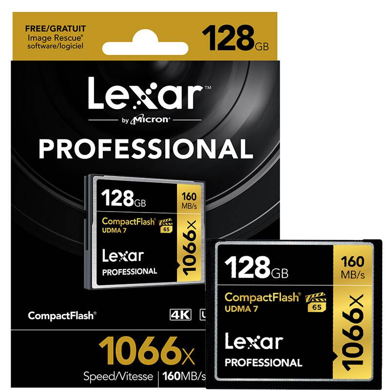 雷克沙Lexar CF卡128GB 1066X读160M写155M单反相机存储卡