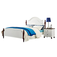 [苏宁自营]酷漫居儿童家具 地中海双人床 男女孩1.5米 实木青少年儿童单人床