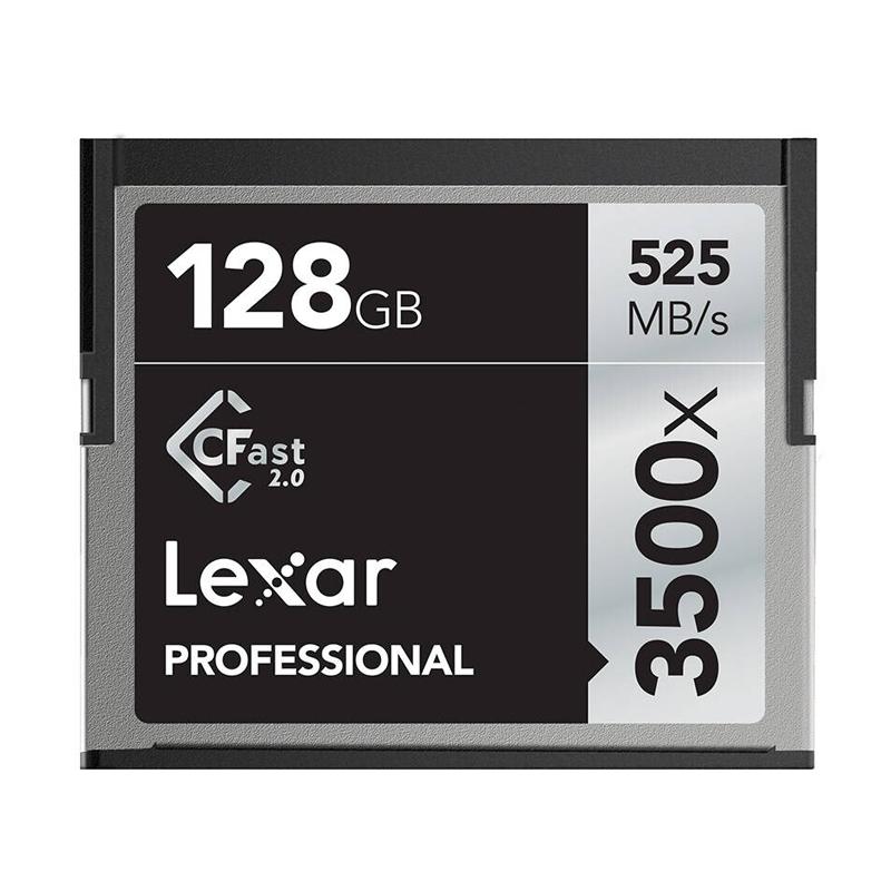 雷克沙Lexar CFast 2.0存储卡 128GB 摄影单反相机专用卡 读525MB/s 写445MB/s