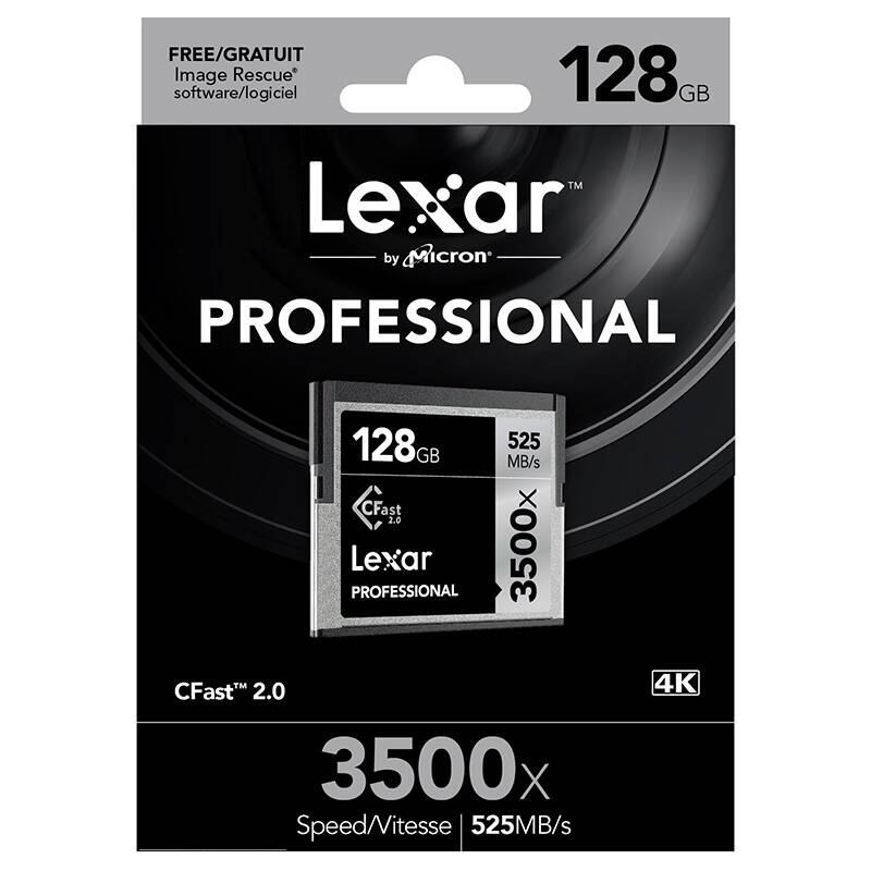 雷克沙Lexar CFast 2.0存储卡 128GB 摄影单反相机专用卡 读525MB/s 写445MB/s