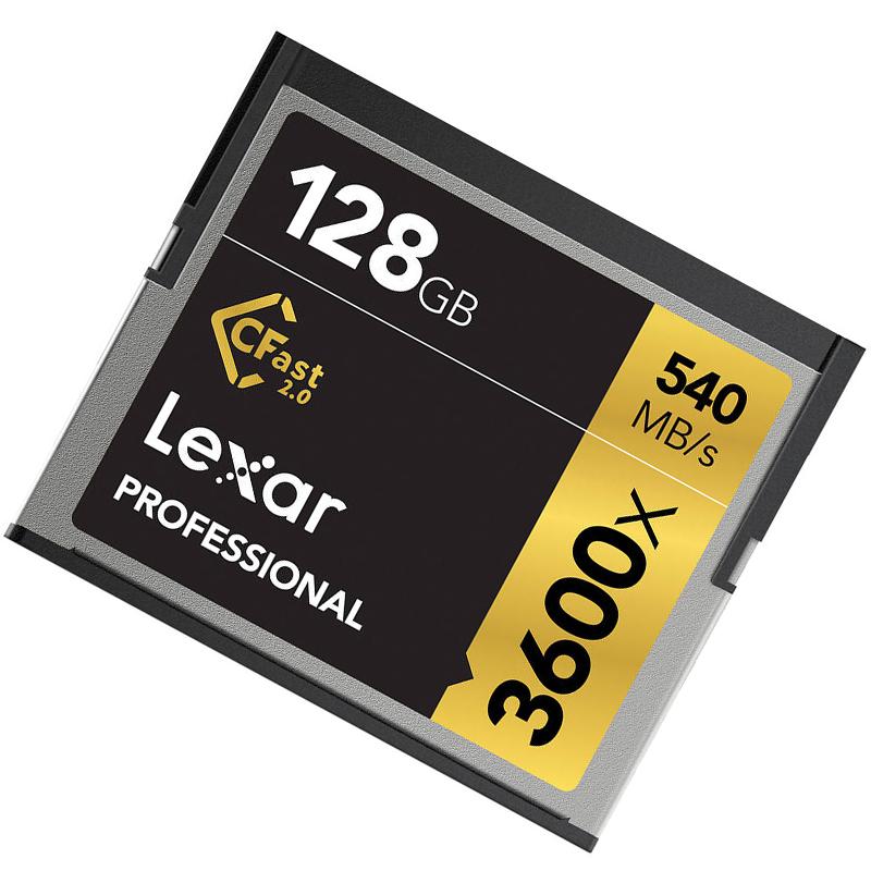 雷克沙(Lexar)CFast 2.0存储卡 128GB 摄影单反相机专用卡 读540MB/s 写445MB/s