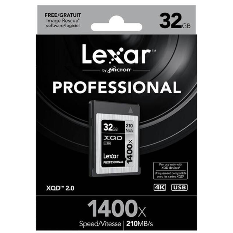 雷克沙(Lexar)XQD2.0存储卡 32GB 尼康/索尼相机专用卡 读210MB/s写80MB/s