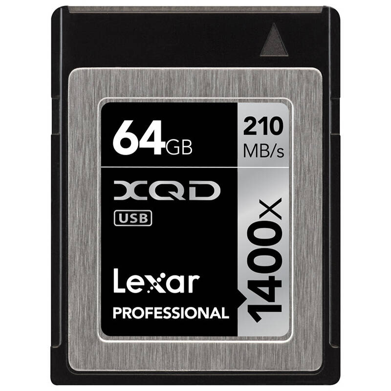 雷克沙(Lexar)XQD2.0存储卡 64GB 尼康/索尼相机专用卡 读210MB/s写185MB/s