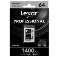 雷克沙(Lexar)XQD2.0存储卡 64GB 尼康/索尼相机专用卡 读210MB/s写185MB/s