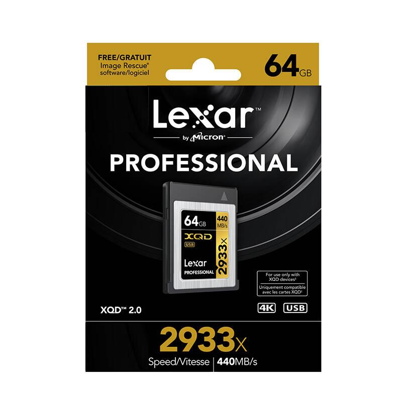 雷克沙(Lexar)XQD2.0存储卡 64GB 尼康D4/D4S/D5相机专用卡 读440MB/s写390MB/s