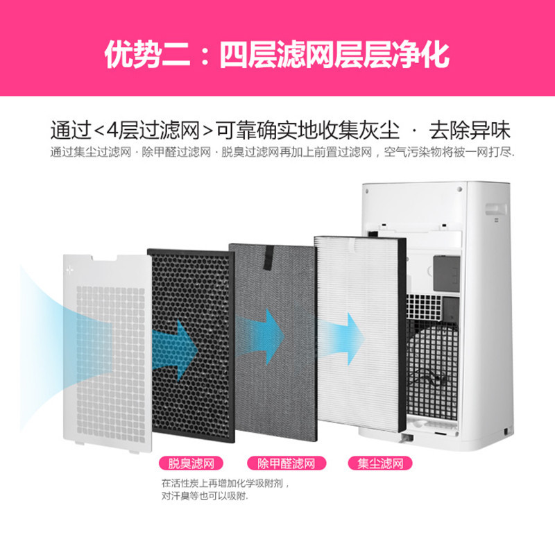 夏普(SHARP) 空气净化器 KC-WG30-W 除雾霾PM2.5除甲醛杀菌加湿家用办公室用