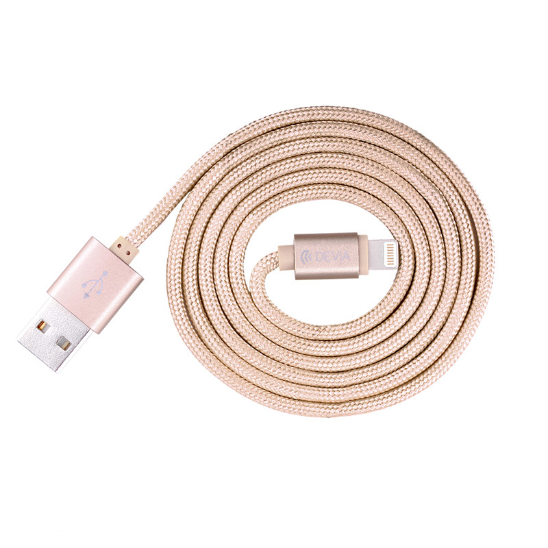 Devia APPLE 纯臻系列苹果授权数据线(1.2M)-土豪金