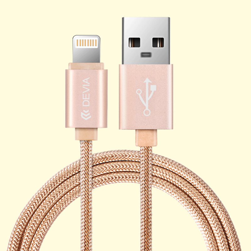 Devia APPLE 纯臻系列苹果授权数据线(1.2M)-土豪金