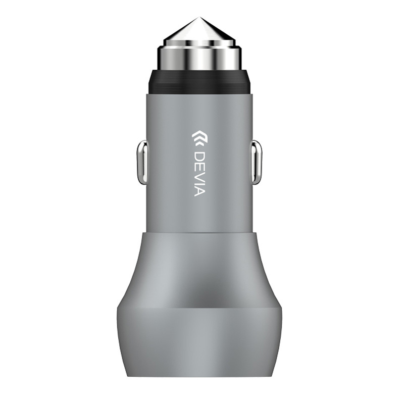 Devia 劲途系列QC3.0双USB车载充电器-深空灰