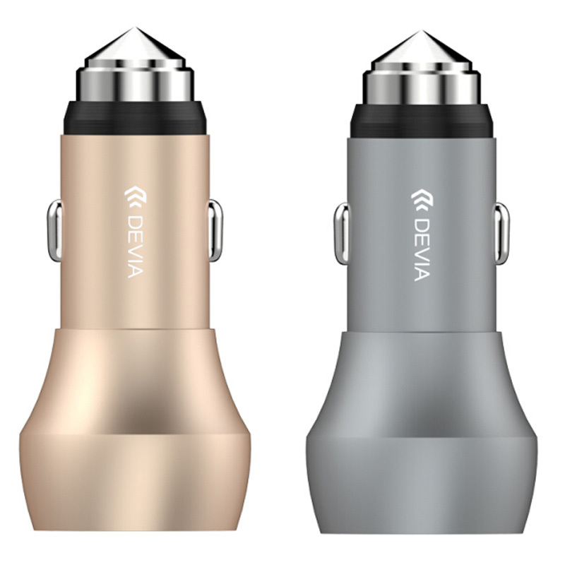 Devia 劲途系列QC3.0双USB车载充电器-土豪金