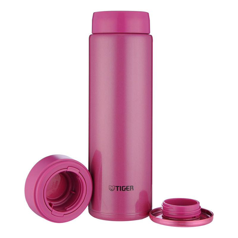 虎牌(tiger)保温杯MMW-A48C 不锈钢双层真空冷水杯男女商务办公杯 480ml容量高光银红PR