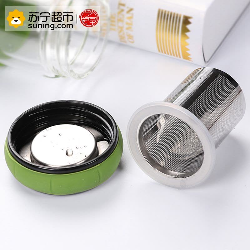 艺宏堂茶具水杯 艺宏堂双层南瓜盖玻璃水杯带茶漏 创意水杯玻璃杯图片