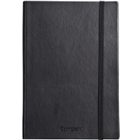 齐心(COMIX) C8002 Compera 皮面笔记本A5 154页黑