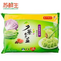 [苏鲜生]湾仔码头多菜多益白菜紫甘蓝猪肉水饺720g