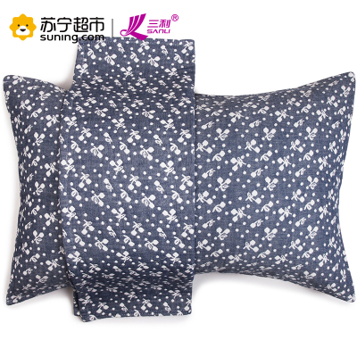 三利 纯棉提花纱布枕巾2条装 AB版正反两用 50×75cm