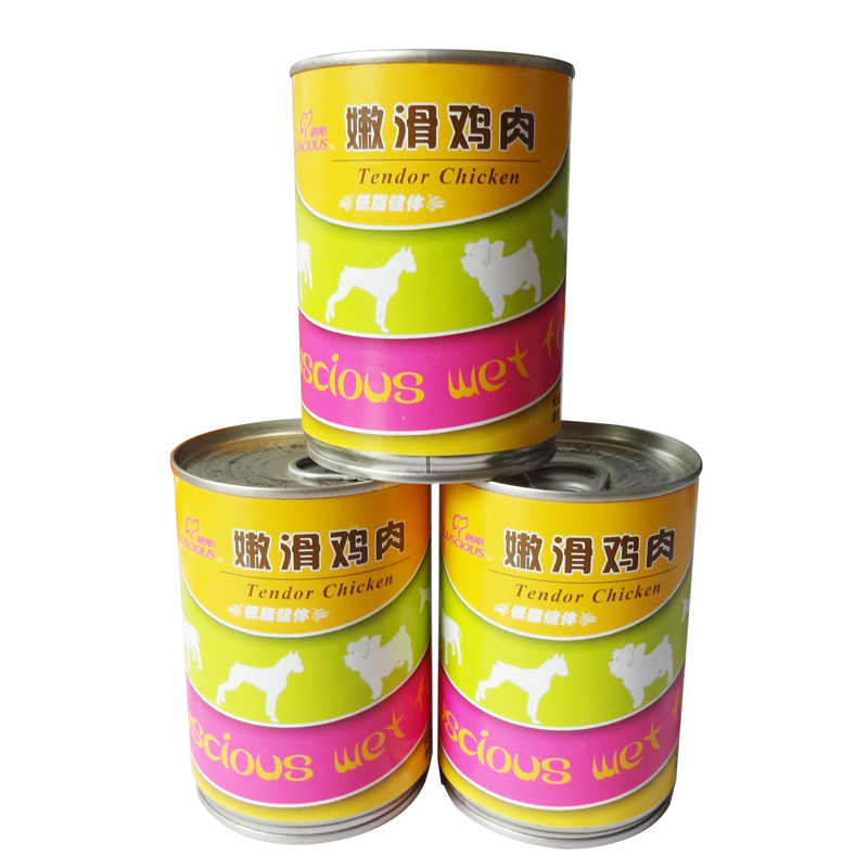 路斯宠物零食狗罐头 嫩滑鸡肉375g*12罐